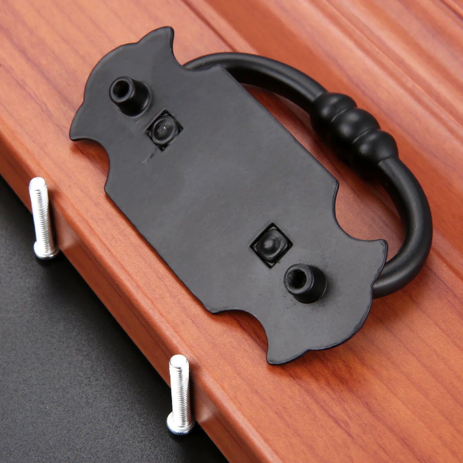 1Pc 88*56mm Black Handle Zinc Alloy Pull For Drawer Door Cabinet Bin Wardrobe Vintage Jewelry Chest Suitcase Furniture Hardware Oasis Select