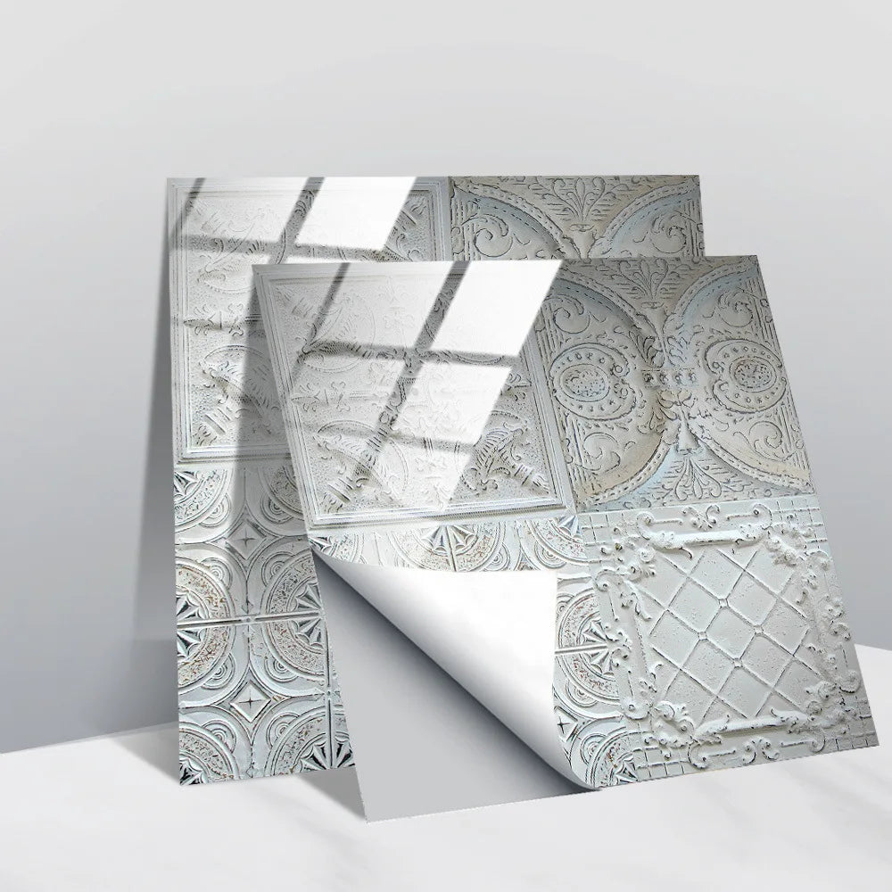 Crystal film covered retro metal pattern ceramic tile paste kitchen bedroom renovation wall paste wall stickers Oasis Select CRT035 15cm x 15cm-20pcs