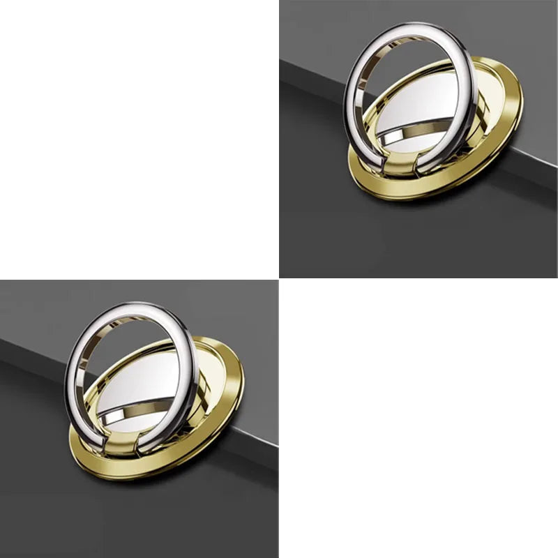 1/2/3pcs Luxury Finger Ring Holder Stand Grip 360 Rotating For Mobile Phone Car Magnetic Mount Phone Back Sticker Pad Unniversal Oasis Select 2pcs gold