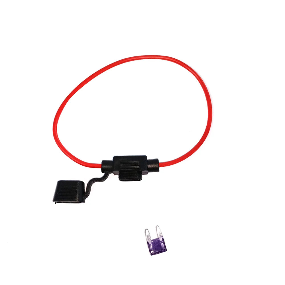 32V Mini Auto Fuse Holder 16AWG And Car Blade Fuse 3A 20A Waterproof Small Car Insert Fuse Socket in Line Cutoff Switch Adapter Oasis Select