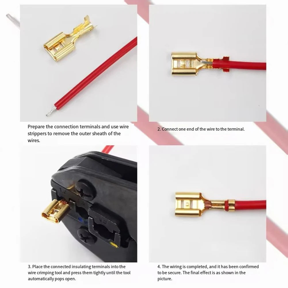1000pcs Male Female Cable Connector 2.8/4.8/6.3mm Electrical Crimp Terminals Termin Spade Connectors Assorted Kit Oasis Select