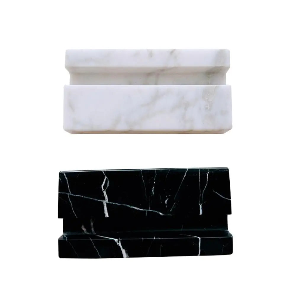 Marble Business Card Holder Stable Support Thickened Mobile Phone Holder Elegant Desktop Card Stand Organizer Trade Shows Oasis Select