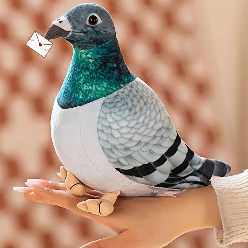1pc Soft Plush Cat Toy - Cute Realistic Carrier Pigeon Stuffed Animal, Interactive Pet Pillow for All Breeds Pet Products Oasis Select