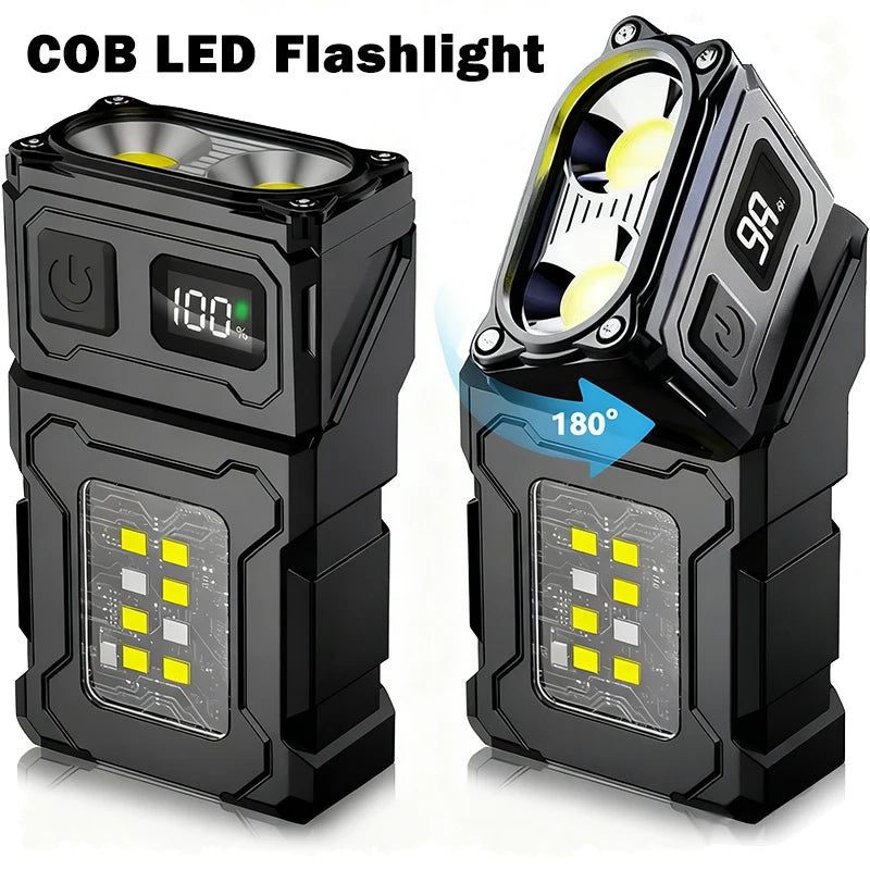 Mini USB-C Rechargeable LED Flashlight | COB, Magnetic, IPX4