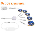 12V LED Soundproof Panel COB Light Strip Smart Zigbee Tuya APP Control Wall Lamp for Wine Show Cabinet Night Decor Lighting Oasis Select 5PCS COB LED Strip 2M Length Natural White|EU Plug
