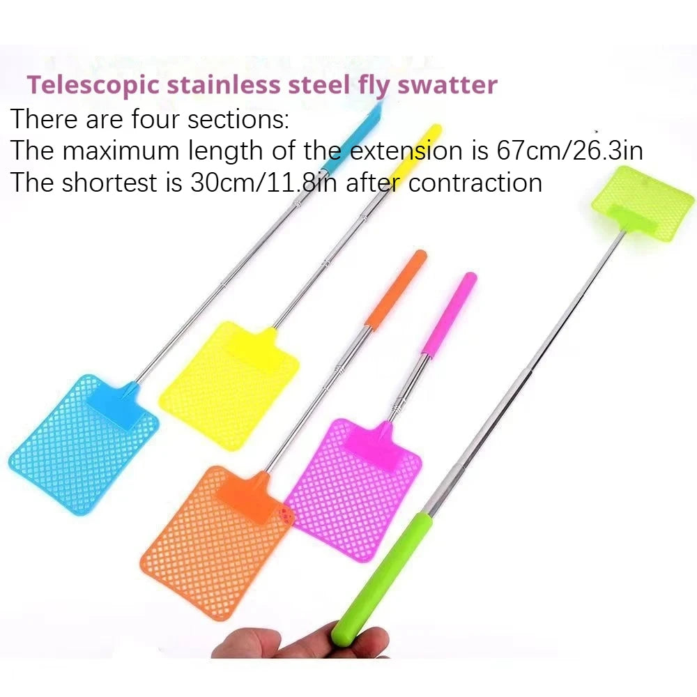 1/3/5PCS Fly Swatter Mosquito Swatter Stainless Steel Retractable Swatter, Fly Repellent Supplies, Suitable for Home, Shop Oasis Select