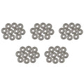LIKE WISH 50 Pieces 607ZZ 19 X 7 X6mm Sealed One Row Deep Metal Ball Bearings Oasis Select silver
