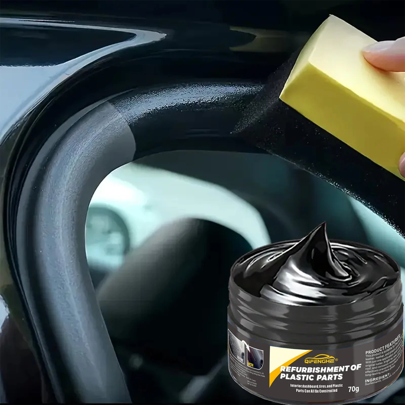 Car Plastic Restore & Polish Wax – Scratch Repair & Anti-Aging