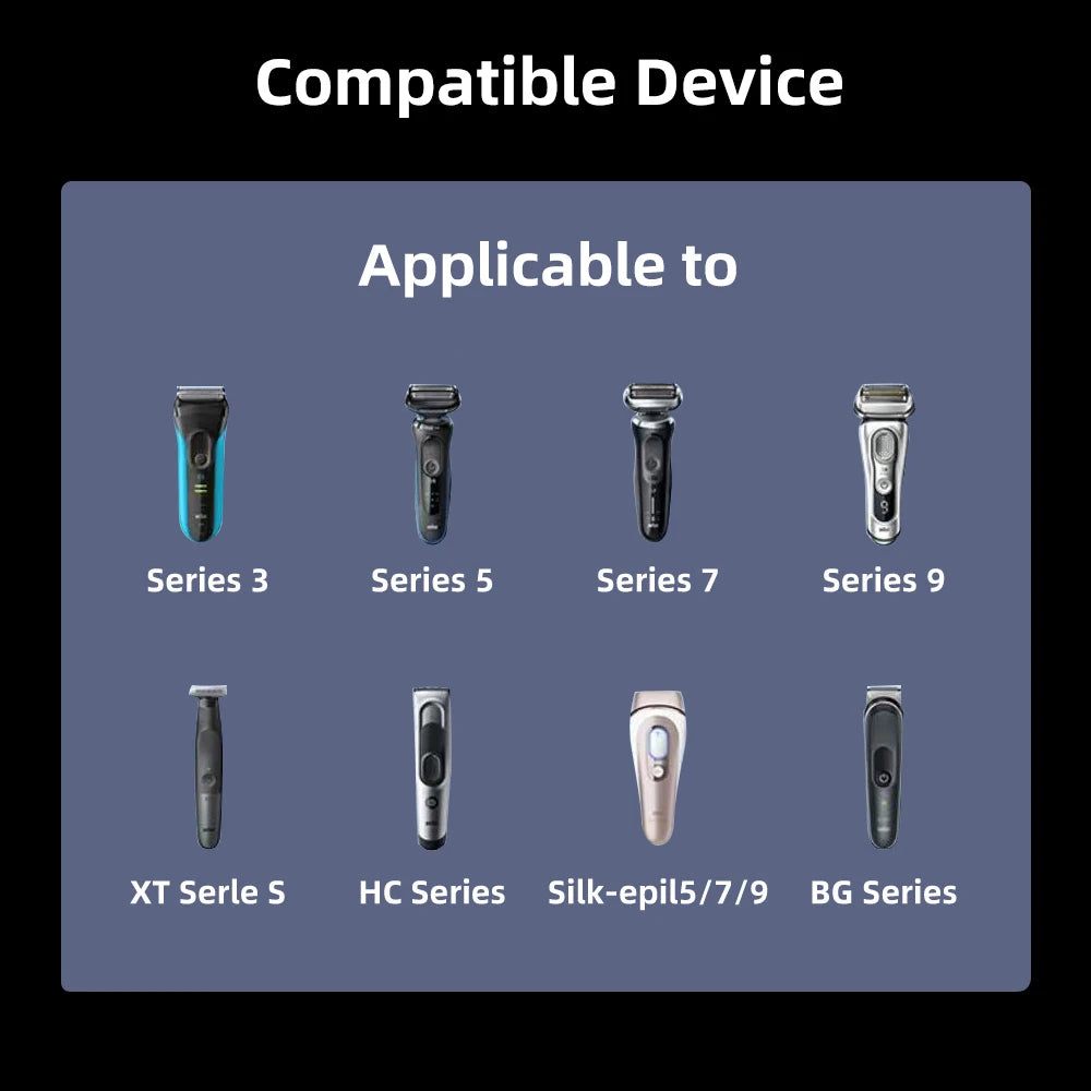 12V USB-C Shaver Adapter for Braun Series 3/5/7/9 Charger Shaver Charging Adapter Oasis Select