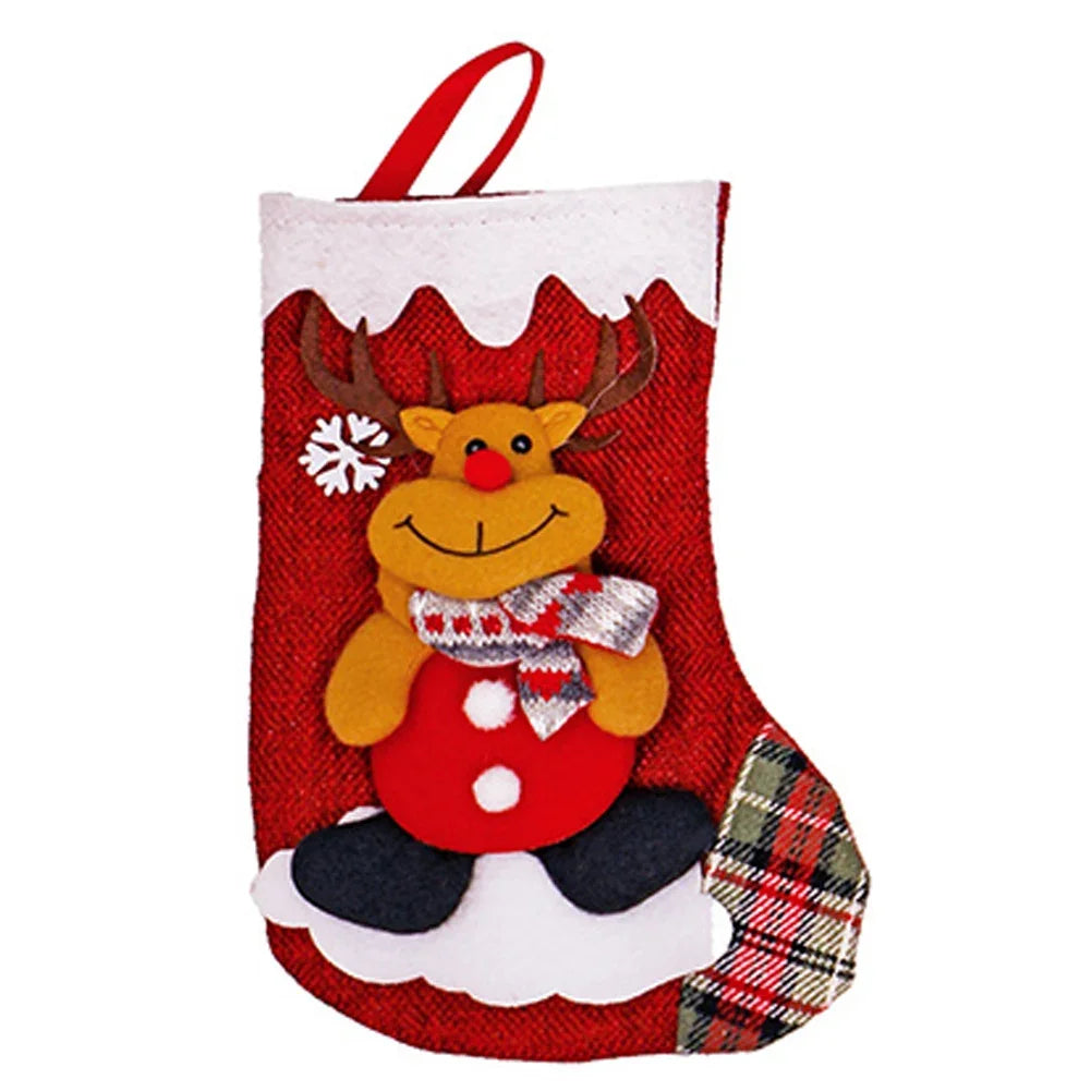 22*16*1cm Christmas Stocking Decorative Accessory Eye-catching Holiday Decor Festive Atmosphere Enhancement Fun Santa Design Oasis Select C China Mainland
