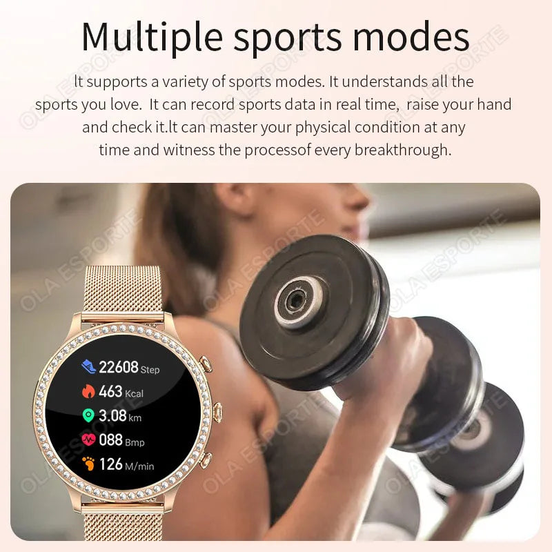 Ola Esporte Women's Smart Watch | Bluetooth Calls & Fitness Tracker