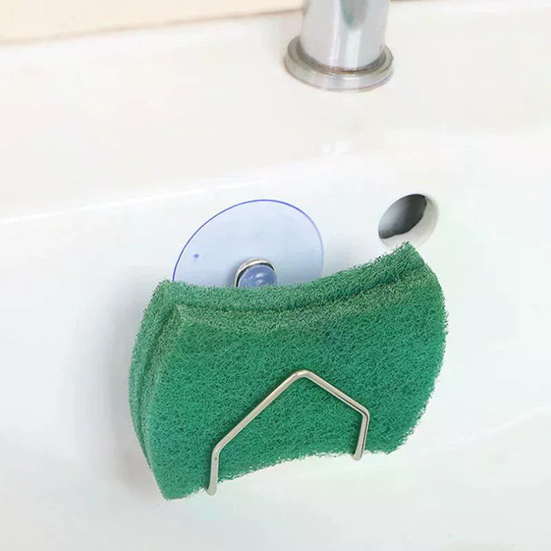 Stainless Steel Suction Cup Drain Rack Sponge Holder Brush Soap Dishwashing Liquid Drainer Kitchen Sundries Organizers Oasis Select