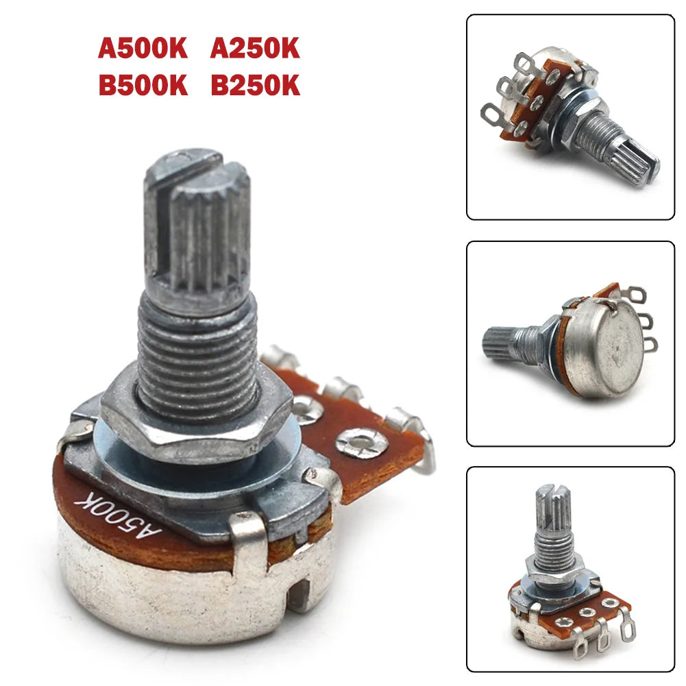 Guitar Parts/kits Guitar Potentiometer 18mm Pots Shaft 250K Or 500K Ohms A250K Plastic Potentiometer 1/4\" (6mm) Oasis Select