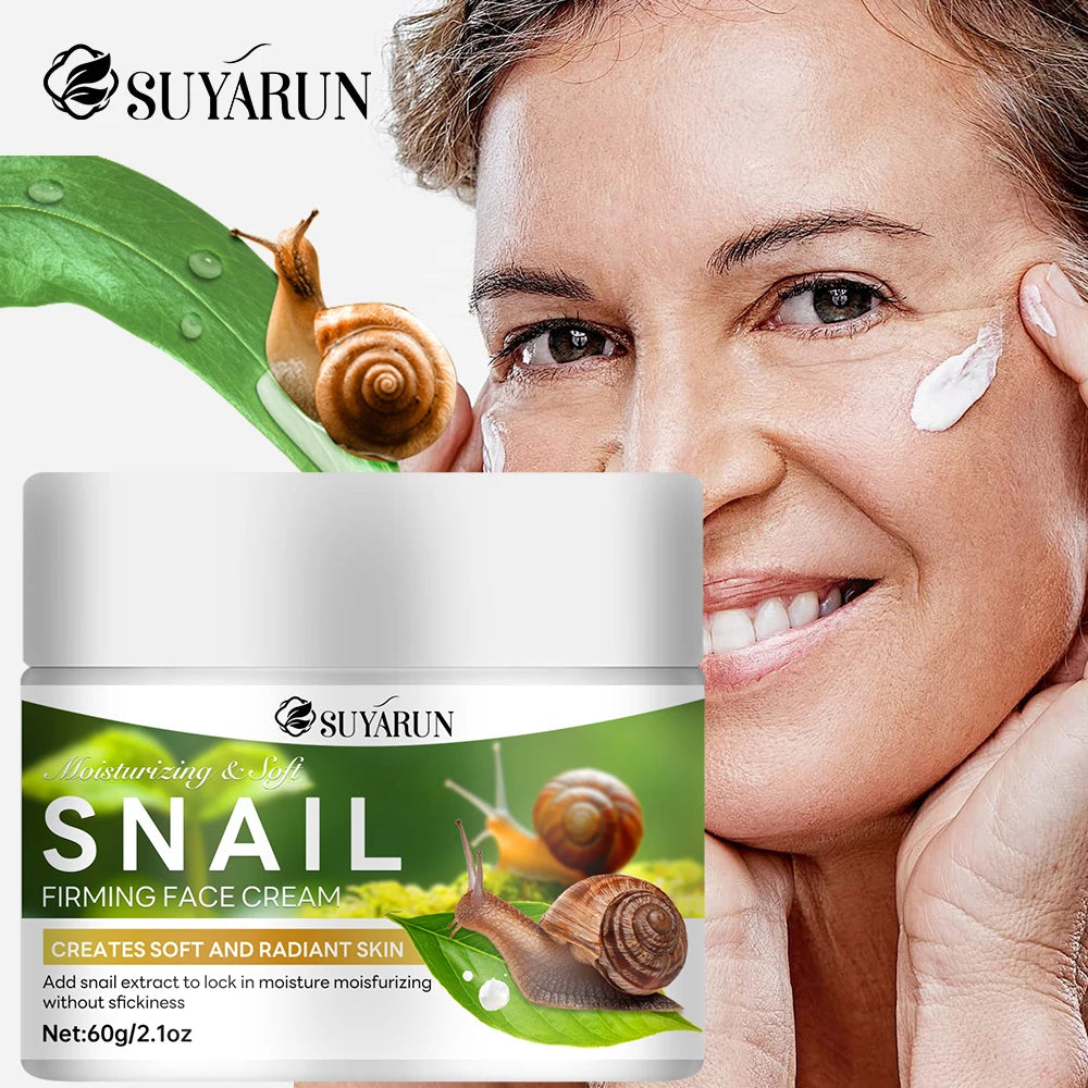 SUYARUN Snail Repair Cream – Aloe Vera & Squalane Moisturizer