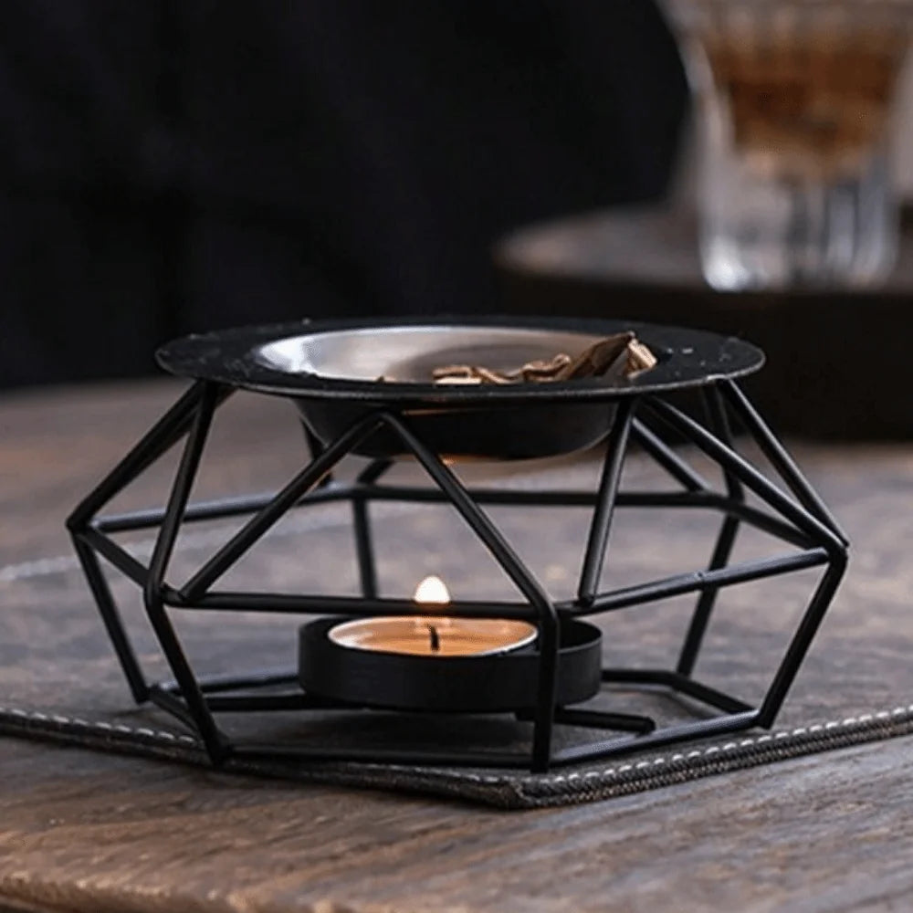 Polygon Metal Essential Oil Warmer & Aromatherapy Burner
