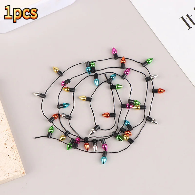 One Or 2pcs 1m Dollhouse String Lights Mini Furniture Accessories Fake Lights String Christmas Party Decoration Oasis Select MR-01