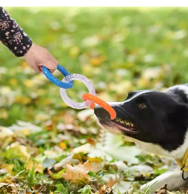 Dog Toys Pull Rings Tough To Bite Cleaning Teeth Grinding Teeth Relieving Boredom Training for Both Large and Small Dogs Oasis Select