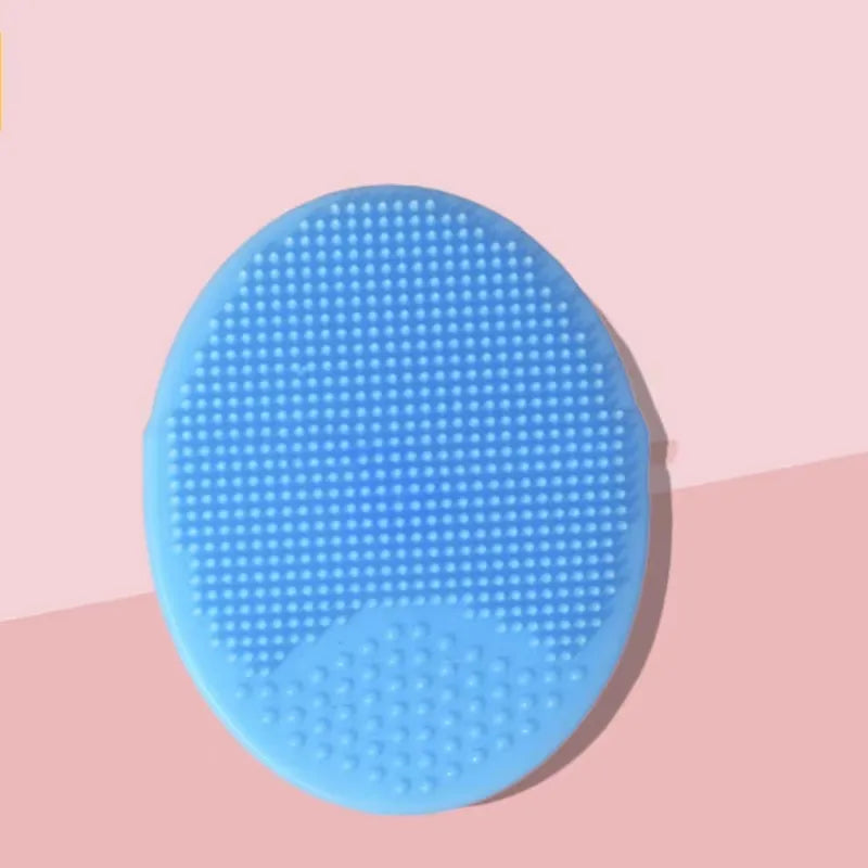 1/2/3/4pcs Silicone Face Wash Brush Clean Pores Baby Shampoo Brush Baby Bath Brush Soft Hair Round Shampoo Comb Home Use Oasis Select 1pcs blue