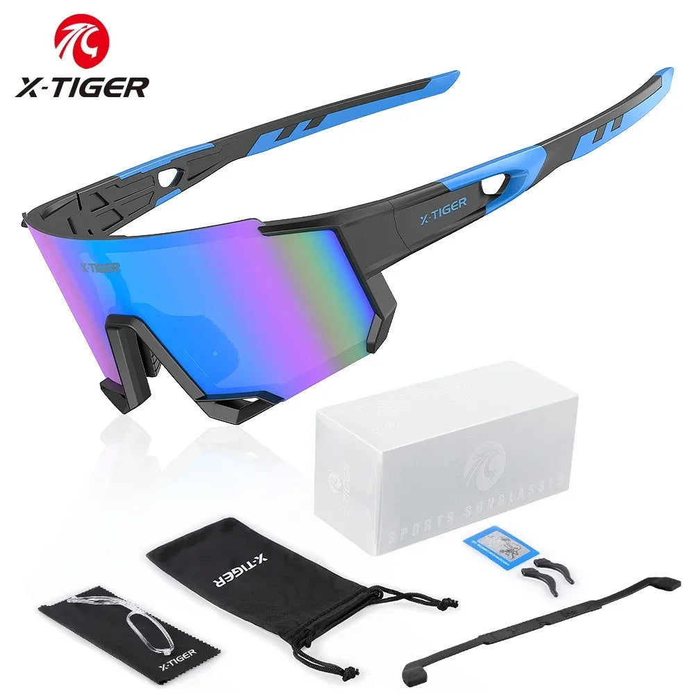 X-TIGER Color Polarized Cycling Glasses Men Women Sports Sunglasses Road MTB Bike Bicycle Riding Protection Goggles Eyewear Oasis Select X-YJ-PXS04 ONE SIZE