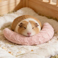 Pet Neck Pillow Moon Shape Plush Soft Bedding Pillow For Small Animal Hamster Ferret Bunny Cage Sleeping Pet Supplies Oasis Select Pinks