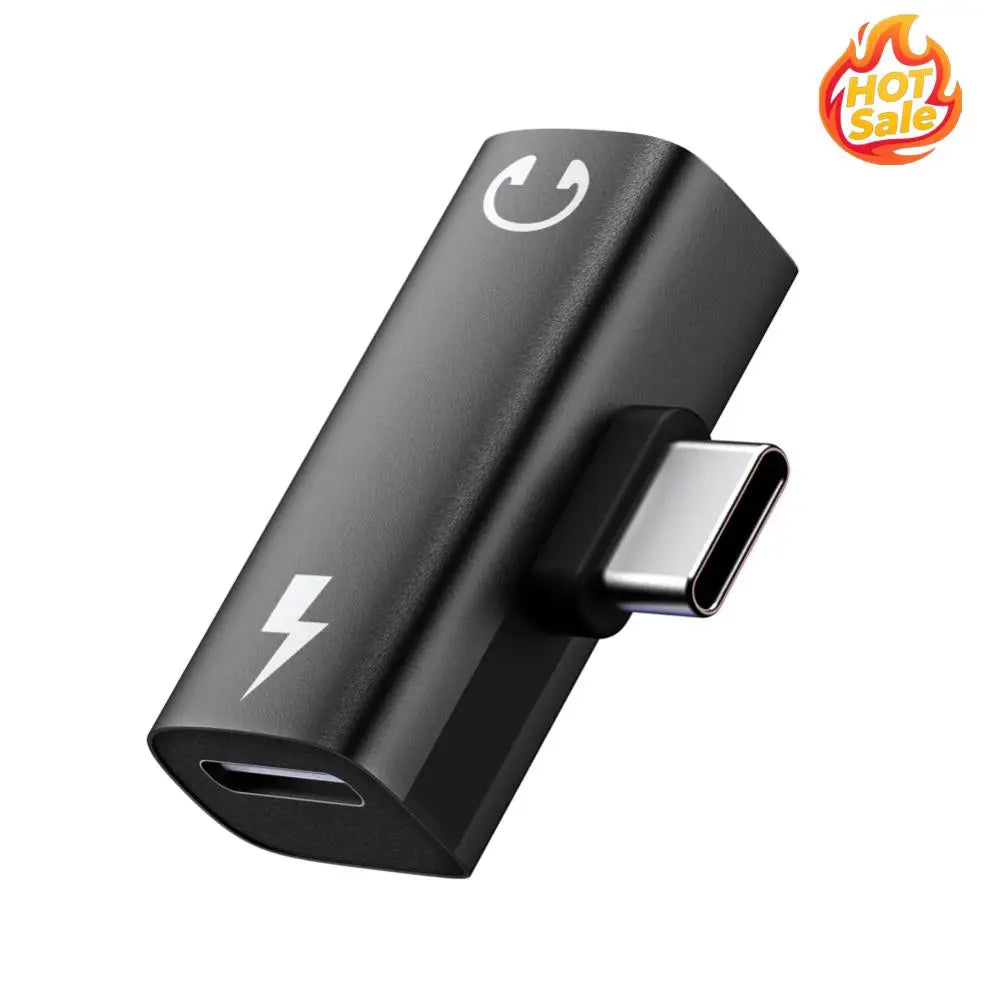2-in-1 USB C To Type-C Converter with Aux Audio Jack PD 30W Earphone Splitter for Xiaomi Huawei iPhone 15 16 for Meta Quest 3S Oasis Select
