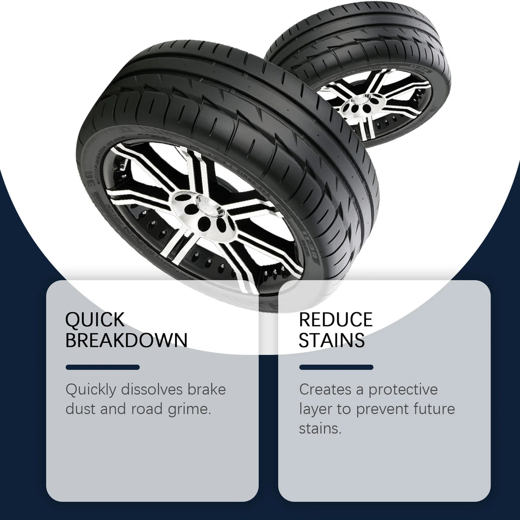 Powerful Car Tire Cleaner Brake Dust Remover Long Lasting Shine Tire Coating Protection Universal Wheel Cleaner Stain Dissolver Oasis Select
