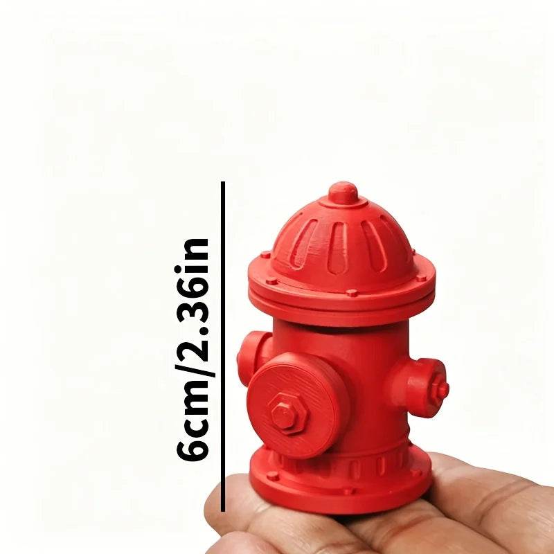 1:64 Miniature Fire Hydrant Model Diy Dollhouse Spring Press Decompression party mini Toy Miniatures Dollhouse Model Decor Gifts Oasis Select fire hydrant