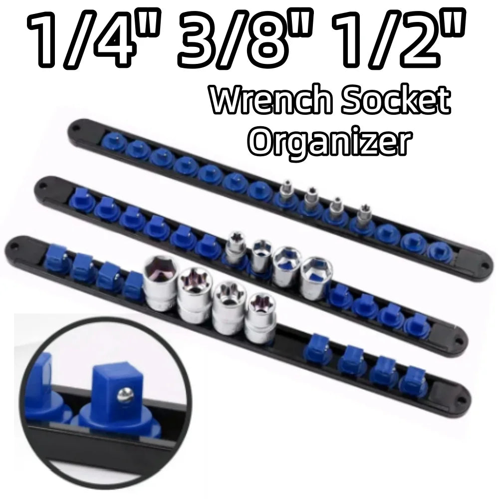 1Pcs 360 Degrees Swivel Socket Organizer 1/4inch 3/8inch 1/2inch Premium Quality Socket Clip Rail Holder Socket Organizer Tools Oasis Select
