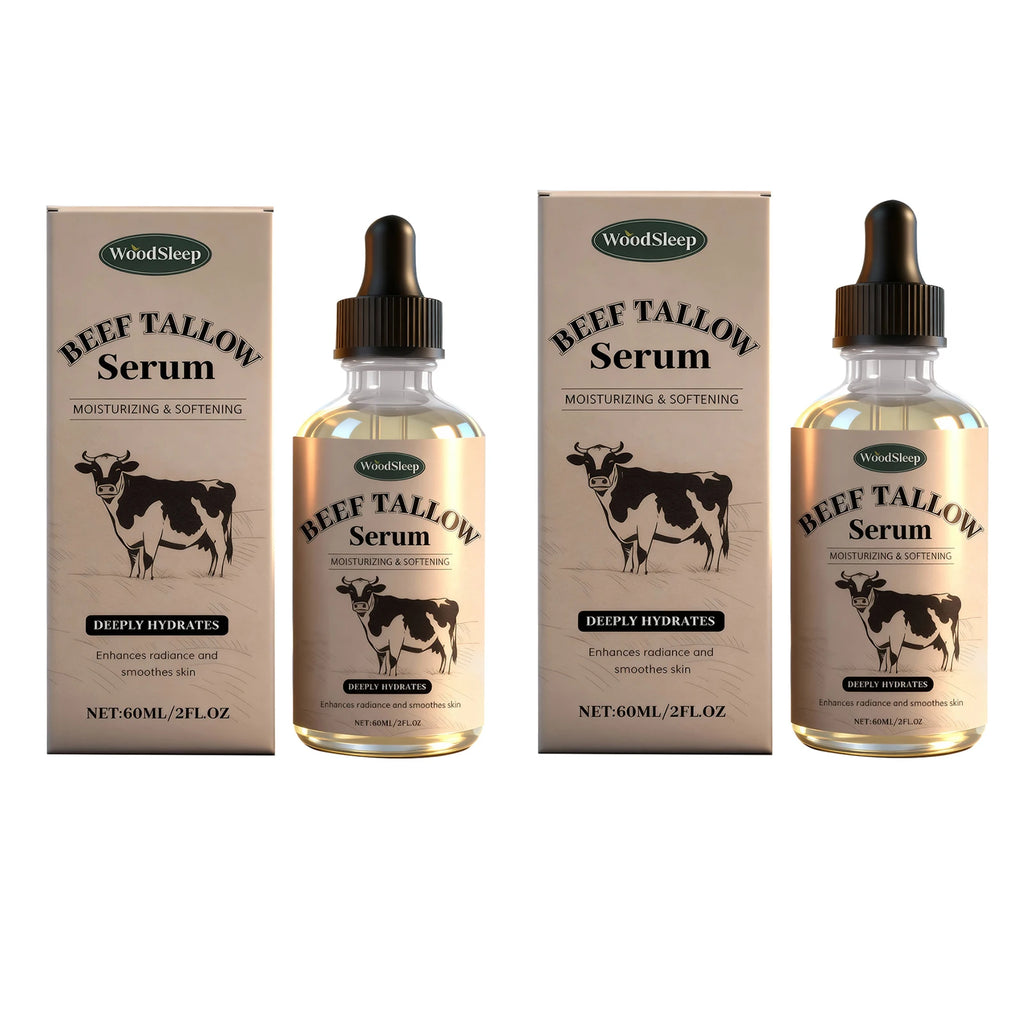 WOODSLEEP Beef Tallow Face Serum – Hydrating & Brightening Face Serum Oasis Select 2pcs X 60ml