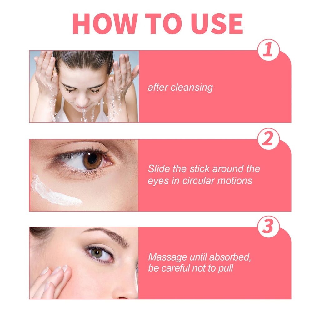 Retinol Eye Cream Stick Lightening Dark Circles Anti-Puffiness Smooth Brightening Moisturizing Firming Under Eye Treatment Care Oasis Select