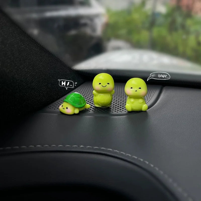Cute little turtle car ornament car electric car decompression small ornament car interior decoration car center console decorat Oasis Select