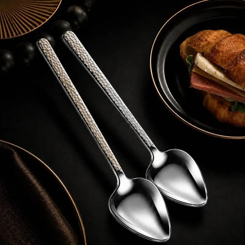 304 Stainless Steel Heart Spoon – Mirror Polished Long Handle