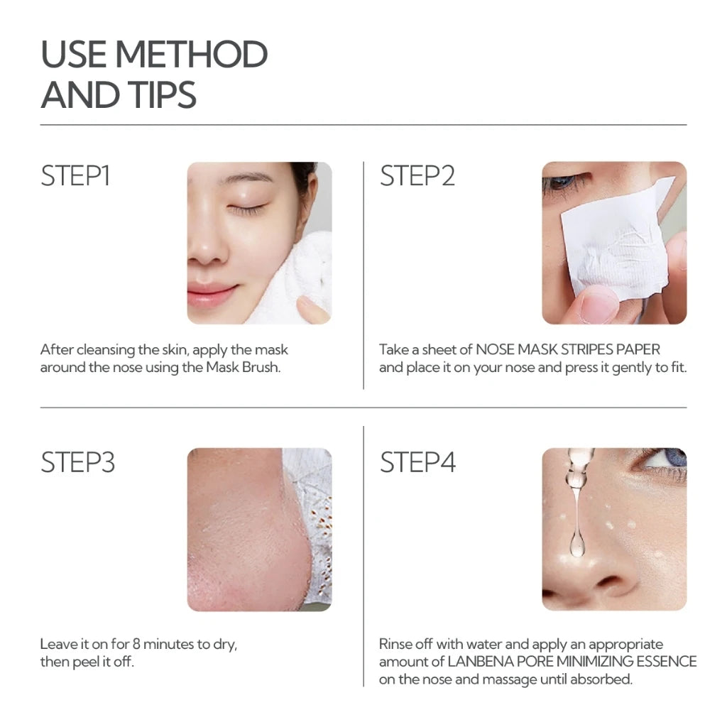LANBENA Blackhead Removing Nose Strips and Pore Minimizing Serum Set Nose Mask Oasis Select