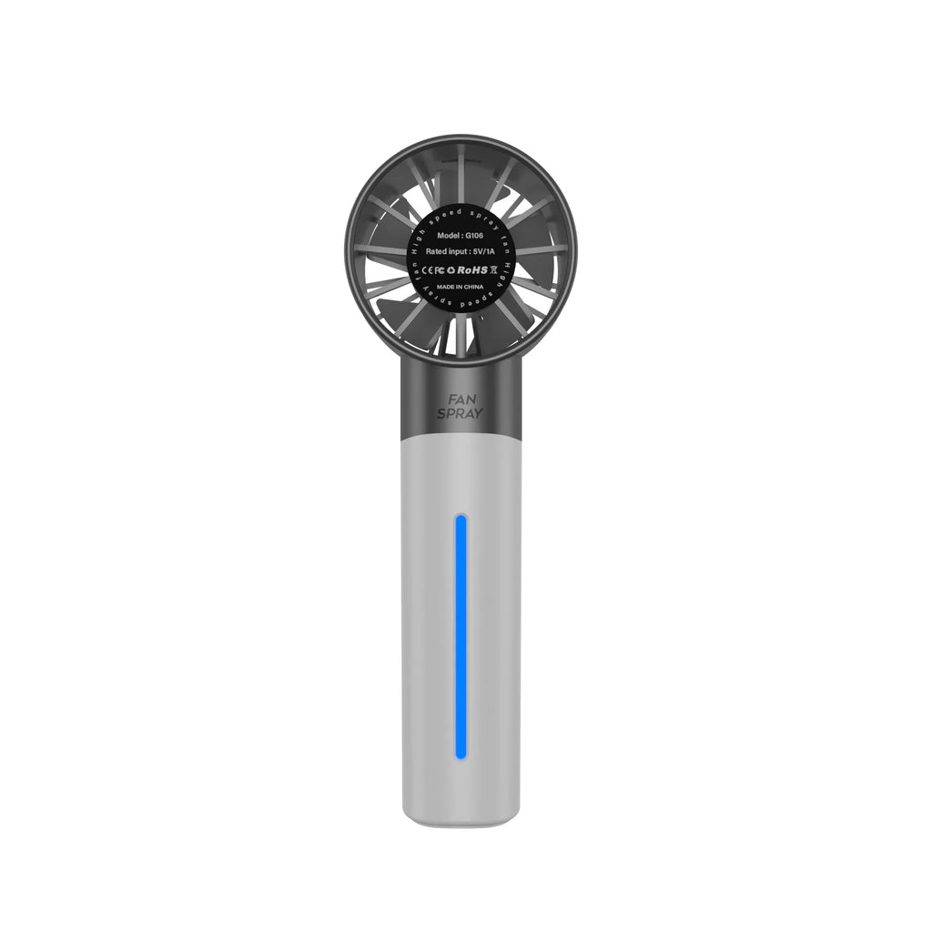 URGGU Portable USB Misting Fan – 5-Speed Handheld Spray Fan