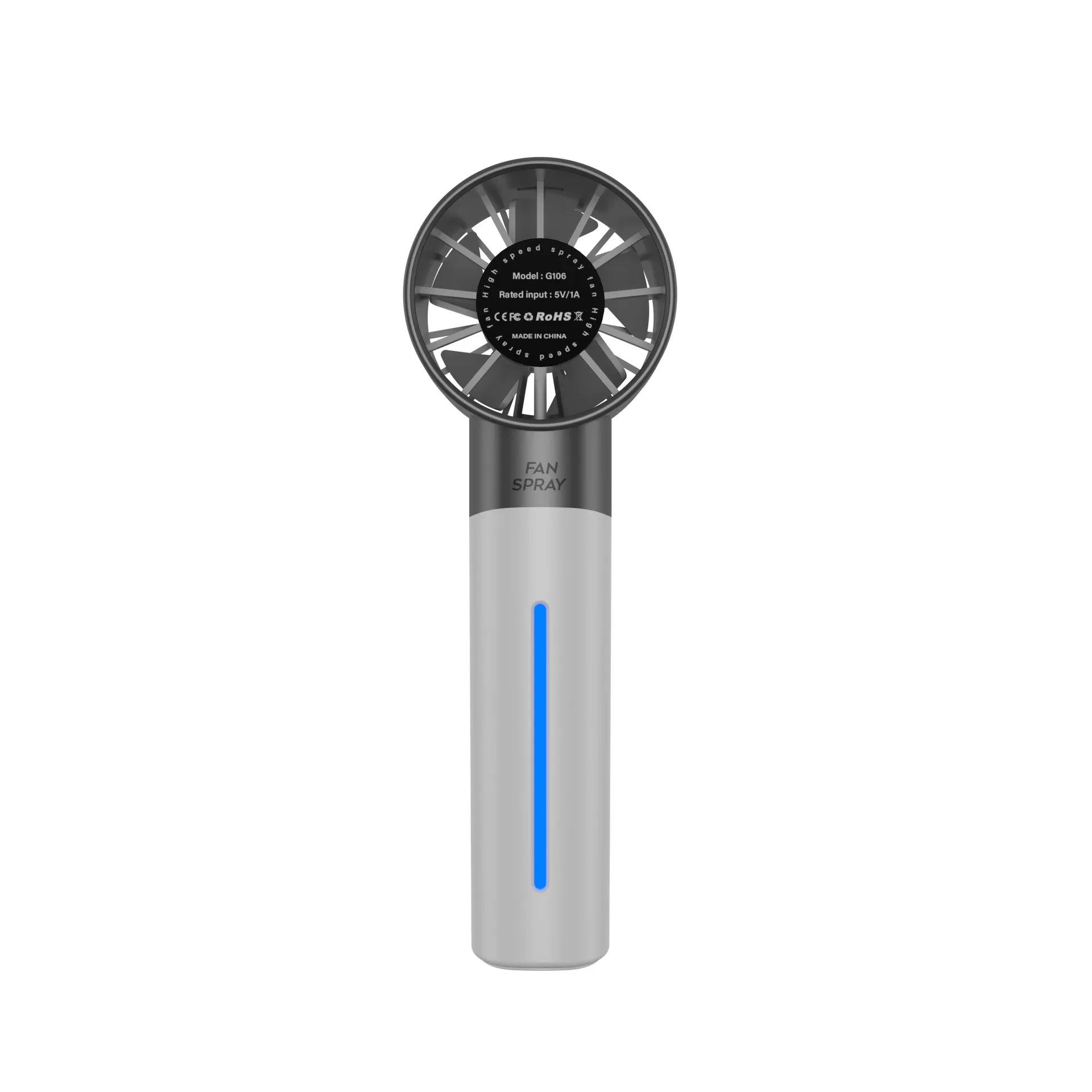 URGGU Portable USB Misting Fan – 5-Speed Handheld Spray Fan