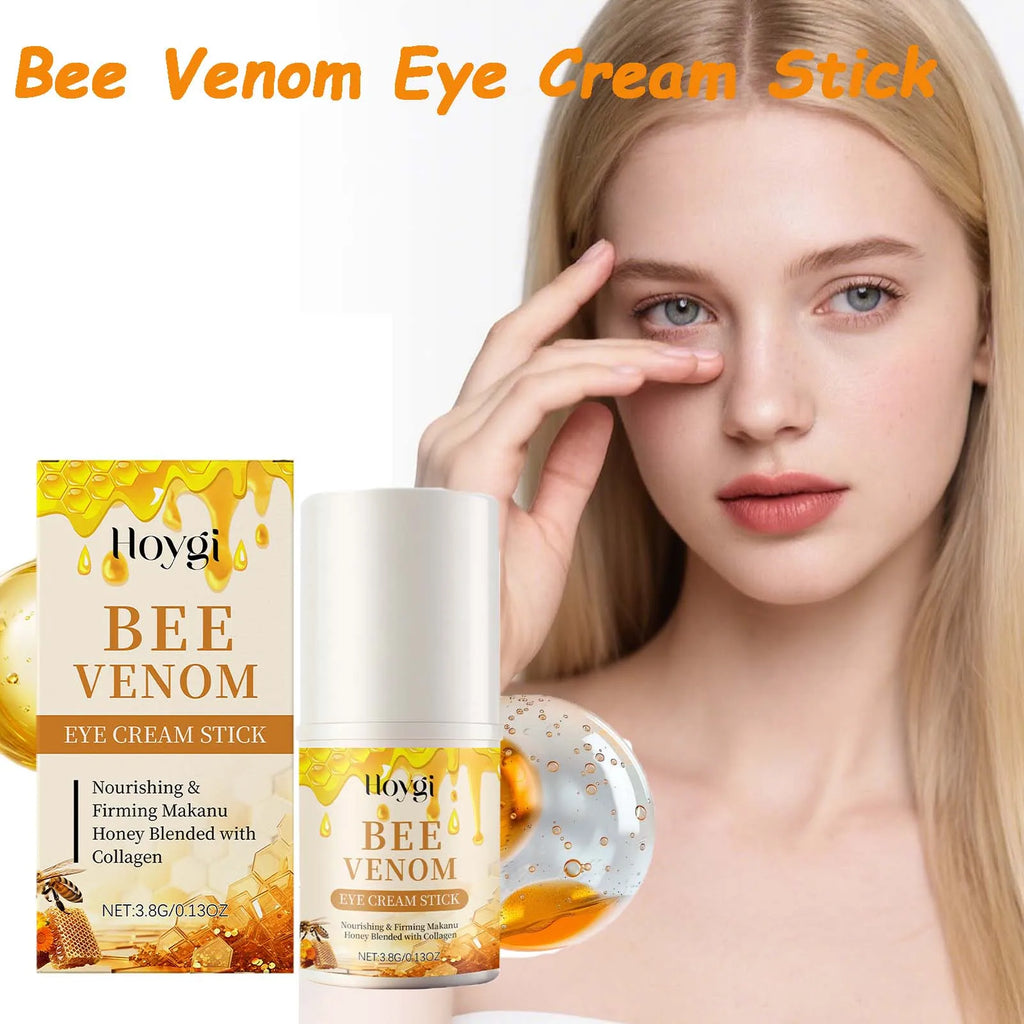 Bee Venom Firming Eye Cream Stick Dark Circles Remove Eye Bags for Under Eye Honey Lifting Brightening Anti-Puffiness Eye Care Oasis Select