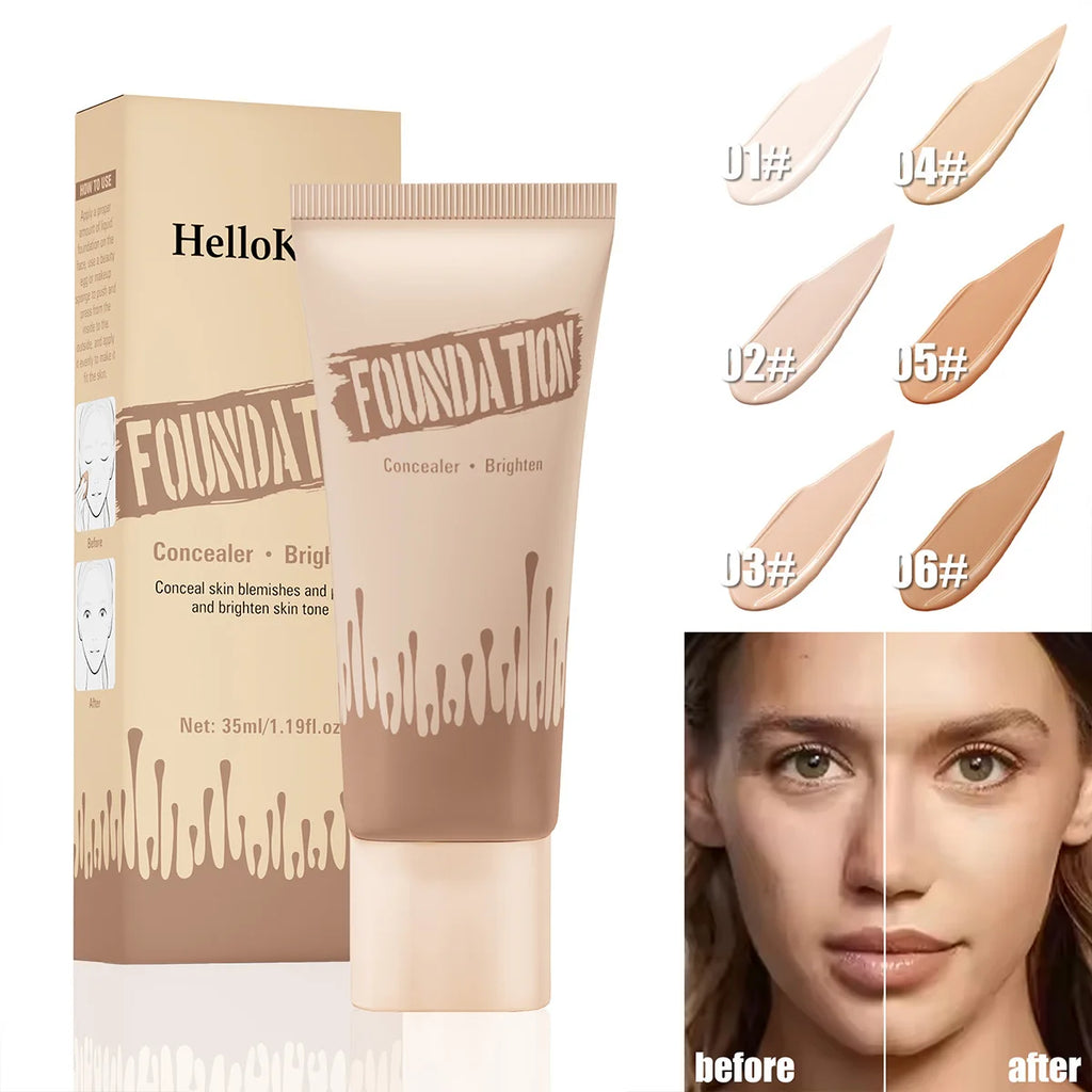 Hello Kiss Full Coverage Matte Liquid Foundation – Oil Control