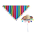 Mexican Pet Hat Scarf & Glasses Costume Set for Small Dogs Pet Costume Set Oasis Select 2 Pcs