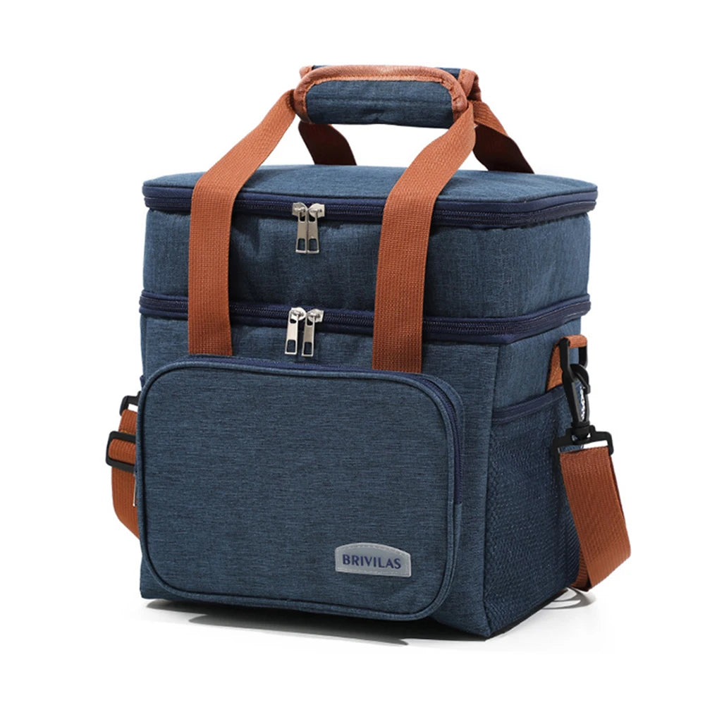 Insulated Lunch Bag – Expandable Double Deck Leakproof Tote