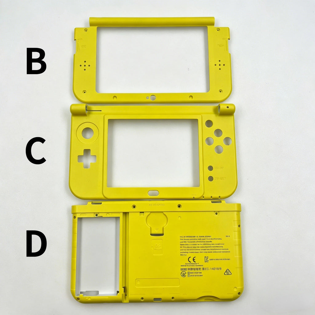 For NEW 3DS XL Replacement Complete Housing Case Set Middle Housing Shell Hinge Part Bottom Middle Shell Cover Plastic Frame Oasis Select