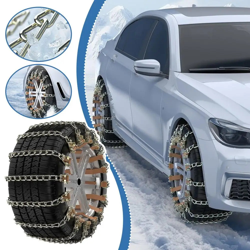 Manganese Steel Tire Snow Chains – Car, Truck & SUV Anti-Skid