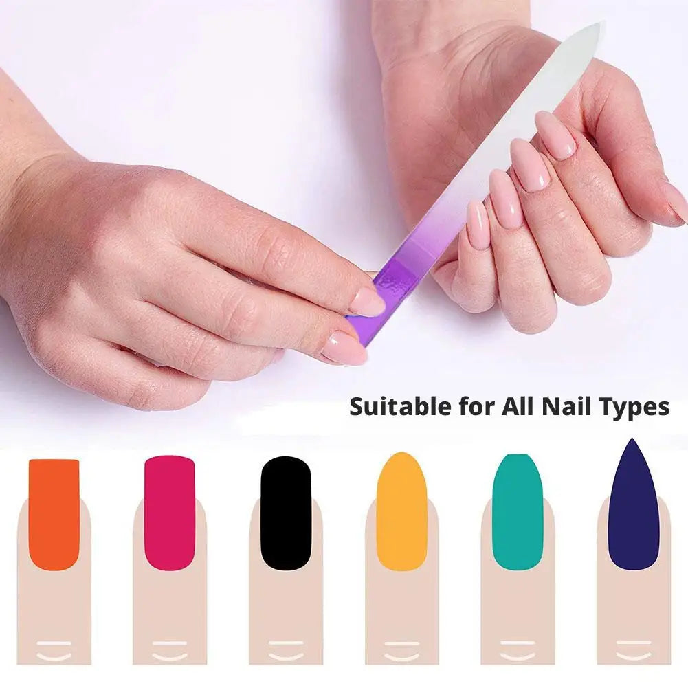 Glass Nail File Double-Sided Crystal Nail File with Case Glass Nail File Oasis Select