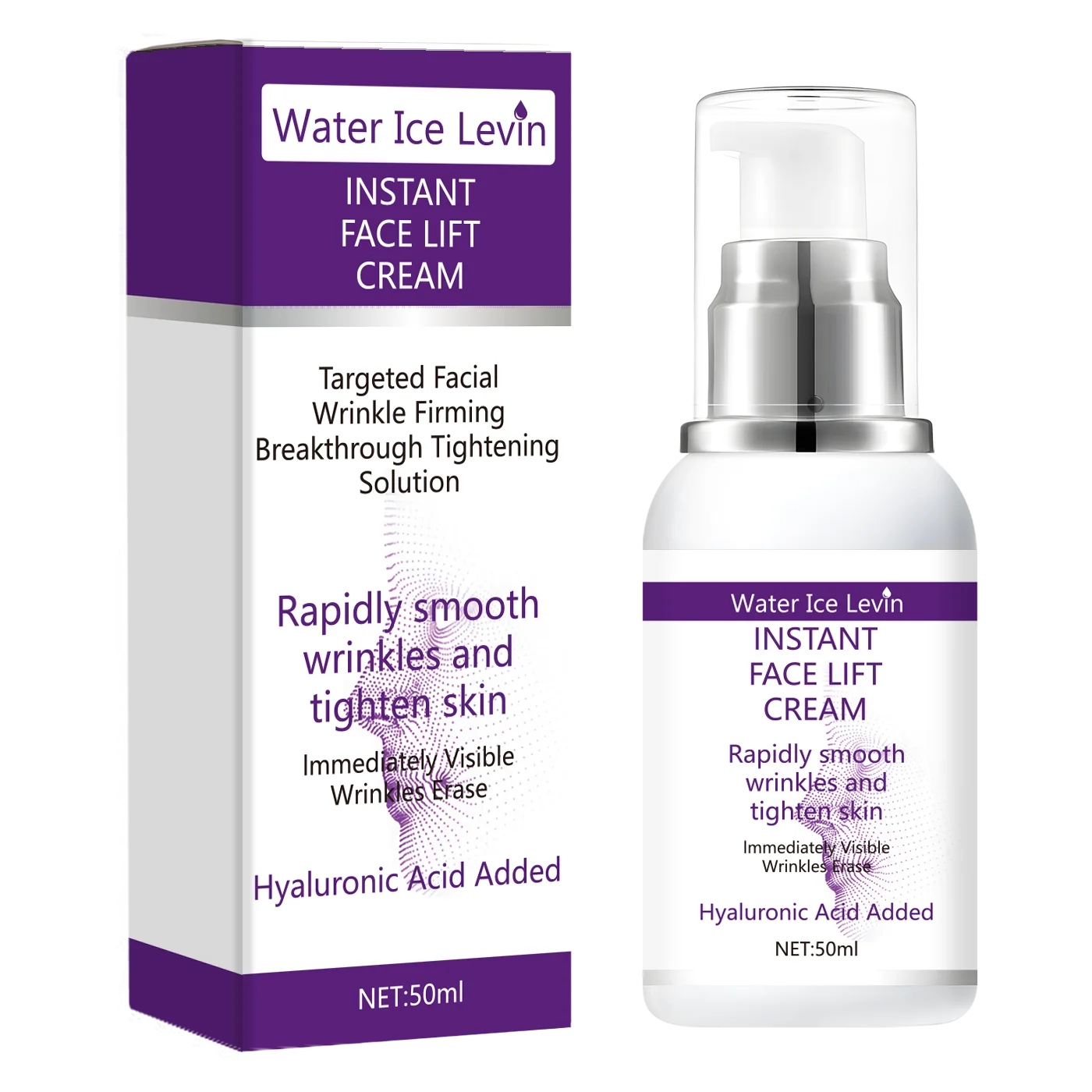 Instant face lift cream with hyaluronic acid for wrinkles. Firming solution. Oasis Select 50ml