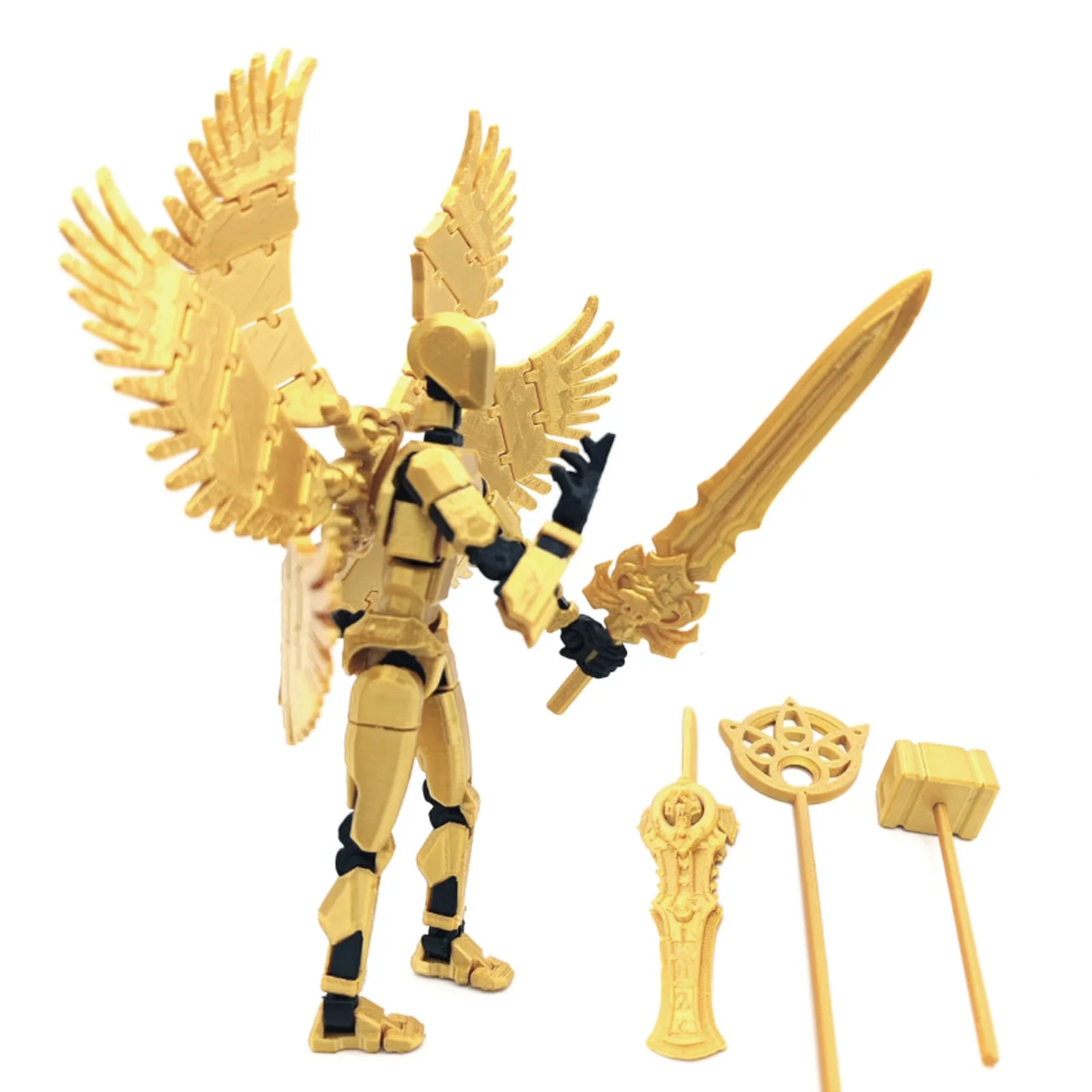 Lucky 13 3D Printed Movable Robot Action Figure & DIY Mannequin Robot Action Figure Oasis Select W One Size