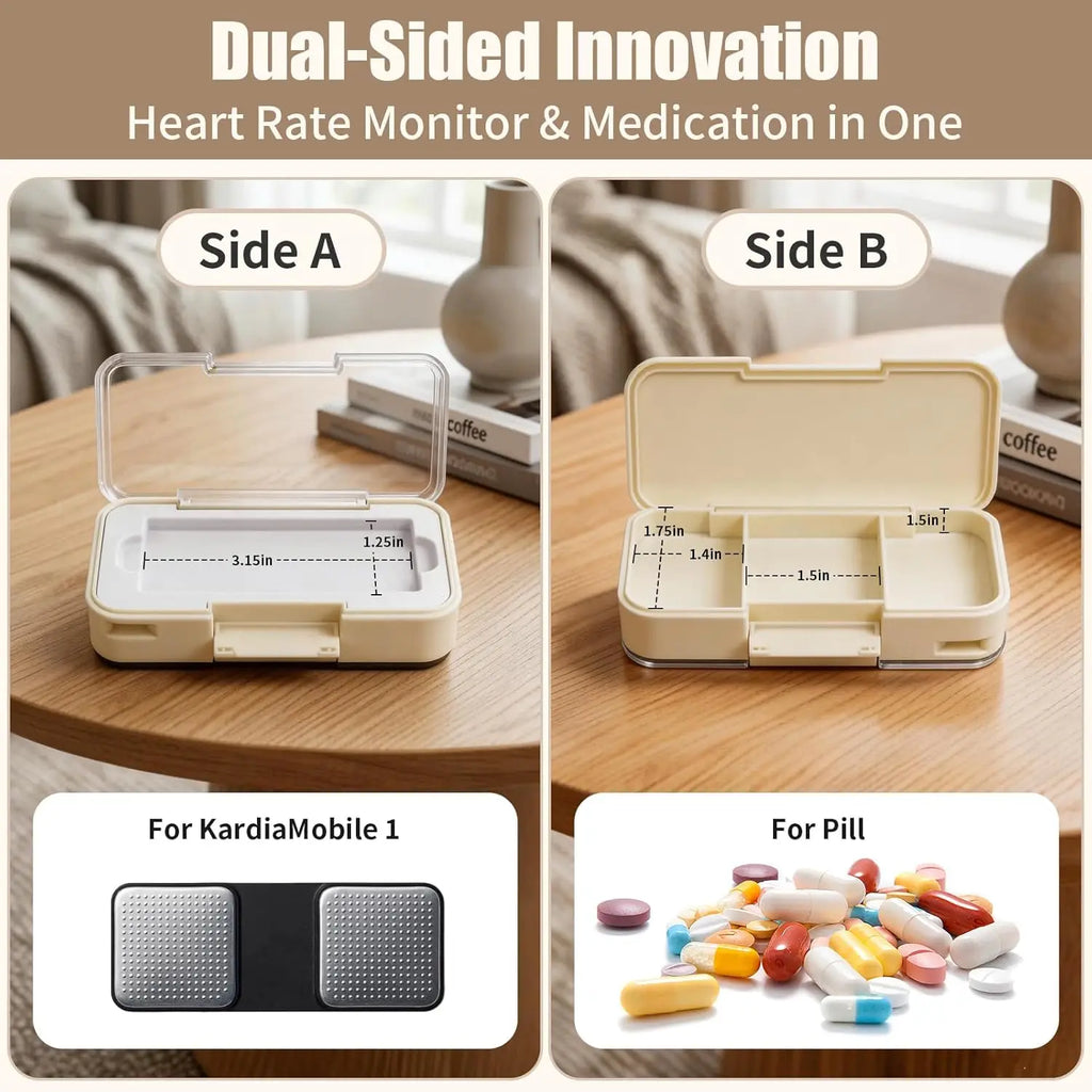 2-in-1 KardiaMobile 1-Lead Monitor Case & Pill Organizer