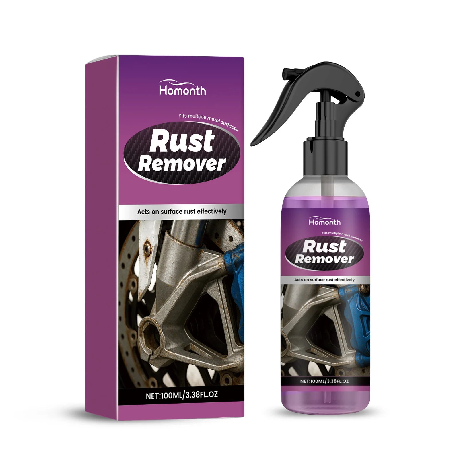Car Rust Remover Auto Exhaust Pipe Rust Derusting Spray Quickly Car Wheel Hub Care Clean Metal Iron Prowder Stain Removal Agent Oasis Select A