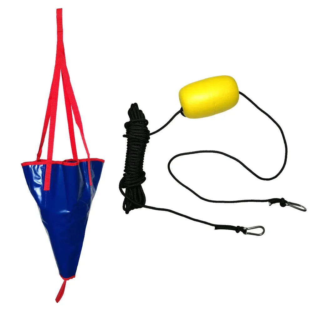 Kayak Canoe Boat Yacht PVC Sea Anchor Drogue Drifting Brake Suit with 30 Feet Retrieving Tow Throw Line Oasis Select