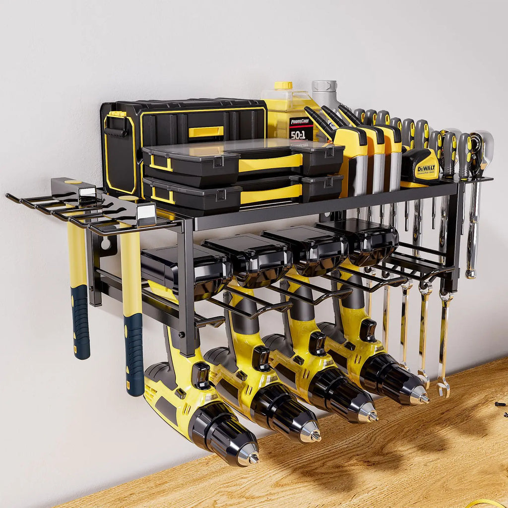 Wrought iron hand electric drill bracket, wall-mounted power tool rack, charging drill storage rack, tool storage rack Oasis Select