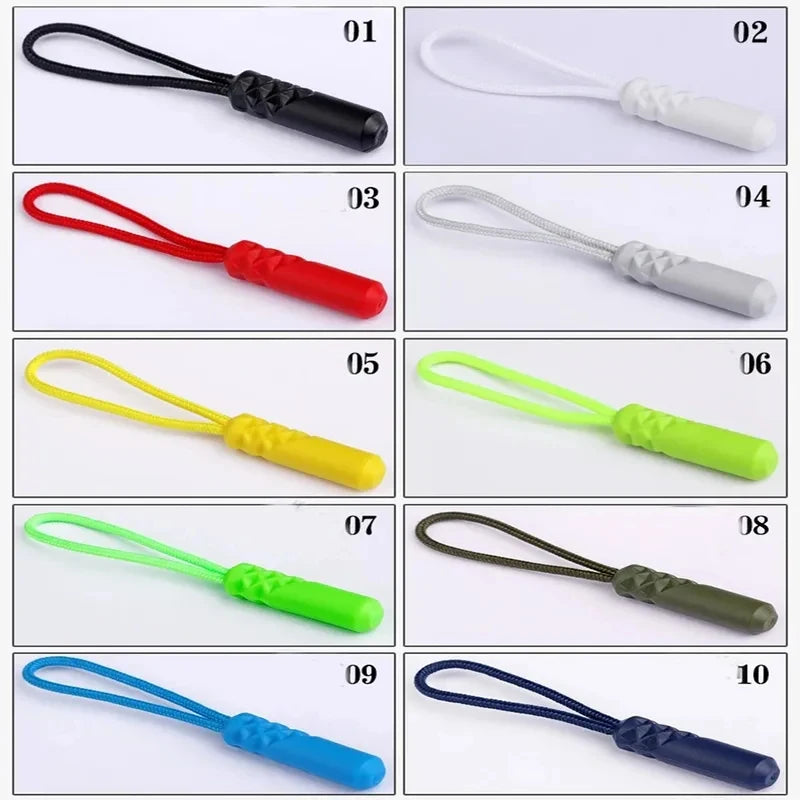 10/20pcs Rucksacks Zip Cord Replacement Clip For Coats Jackets Pull Puller Tent Zippers Pull Rope Zipper Puller Zipper Rope Oasis Select