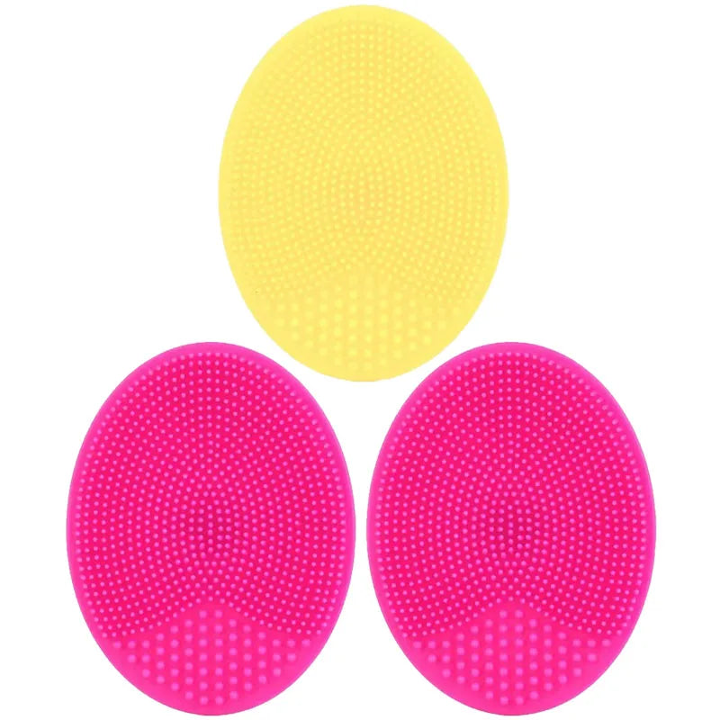 1/3pc Silicone Face Cleansing Brush Facial Deep Pore Skin Care Scrub Cleanser Tool New Mini Beauty Soft Deep Cleaning Exfoliator Oasis Select 3pcs mix 1